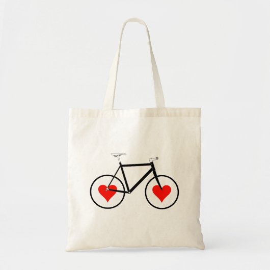 Tote Bag Roues de coeur de vélo (Devant)