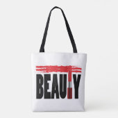 Tote Bag Rouge à lèvres de typographie de beauté (Dos)