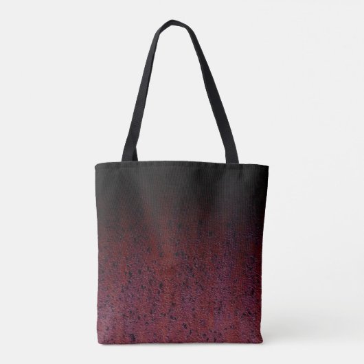 Tote Bag Rouge Brown noir Ombre rouille métal Patina Monogr (Dos)