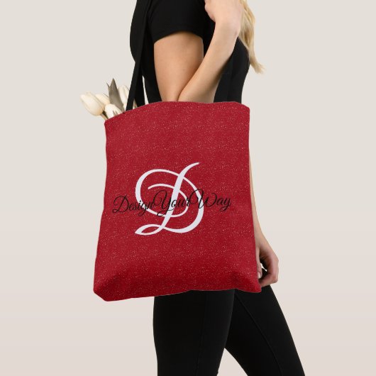Tote Bag rouge ciré moderne pour sa première (De près)