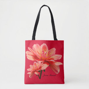 Tote Bag Rouge "de dahlias d'automne" tout plus de -