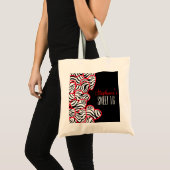 Tote Bag Rouge doux élégant 16 Zebra Heart Design Nom (Devant (produit))