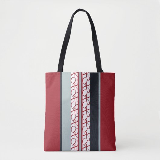 Tote Bag Rouge et noir (Devant)