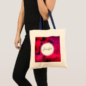 Tote Bag Rouge foncé et violet Gras & Abstrait moderne (Devant (produit))
