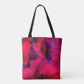 Tote Bag Rouge foncé et violet Gras & Abstrait moderne (Dos)