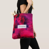 Tote Bag Rouge foncé et violet Gras & Abstrait moderne (De près)