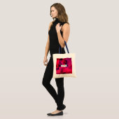 Tote Bag Rouge foncé et violet Gras & Abstrait moderne (Devant (modèle))