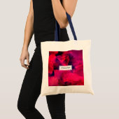 Tote Bag Rouge foncé et violet Gras & Abstrait moderne (Devant (produit))