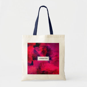 Tote Bag Rouge foncé et violet Gras & Abstrait moderne