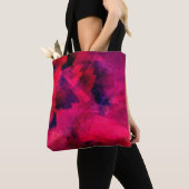 Tote Bag Rouge foncé et violet Gras & Abstrait moderne (De près)