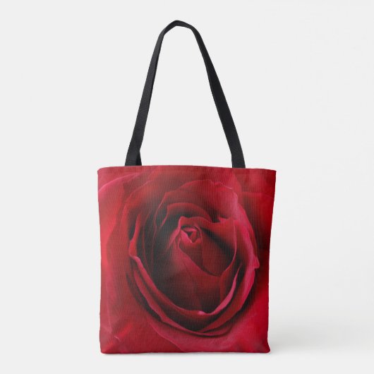 Tote Bag rouge-foncé s'est levé (Dos)