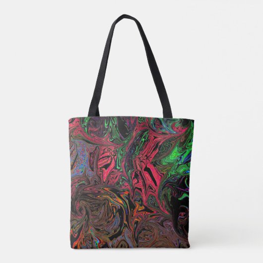 Tote Bag Rouge graffiti liquide (Dos)