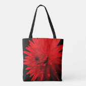 Tote Bag Rouge Hot Dahlia Abstrait Flower Art (Dos)