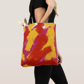 Tote Bag Rouge, jaune et rose (De près)