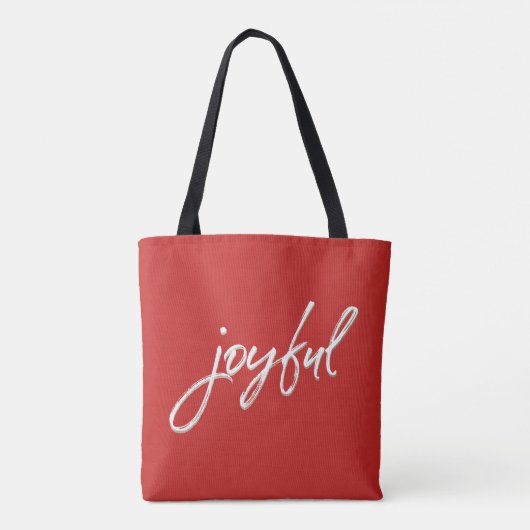 Tote Bag Rouge moderne Script Joyeux Noël Rouge affaires (Dos)