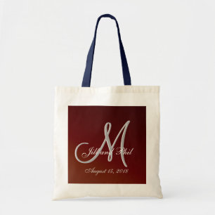 Tote Bag Rouge Monogramme 3d de ton terrestre