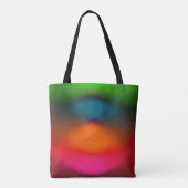 Tote Bag Rouge néon, rose, orange, vert sur toute impressio (Dos)