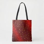 Tote Bag rouge, note, musical, mélodie, musique, son, signe (Devant)
