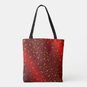 Tote Bag rouge, note, musical, mélodie, musique, son, signe (Dos)
