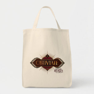 Tote Bag Rouge & Or Art Déco Obliviate Spell Graphisme