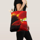 Tote Bag Rouge Orange Gerbera Daisy Photo Bold Modern Desig (De près)