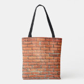 Tote Bag Rouge Orange Petit Mur de Brick Urbain (Dos)