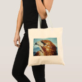 Tote Bag Rouge-queue Hawk textile (Devant (produit))
