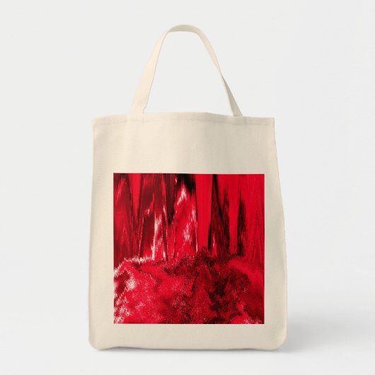 Tote Bag Rouge rayé fondu (Devant)