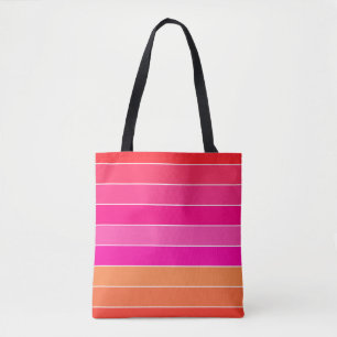 Tote Bag Rouge, rose et orange