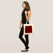 Tote Bag Rouge sanguin (couleur solide) (Devant (modèle))