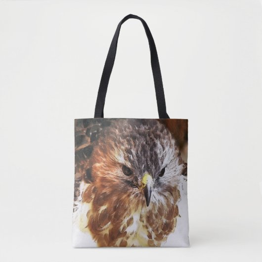 TOTE BAG ROUGE TAILLÉ HAWK (Devant)