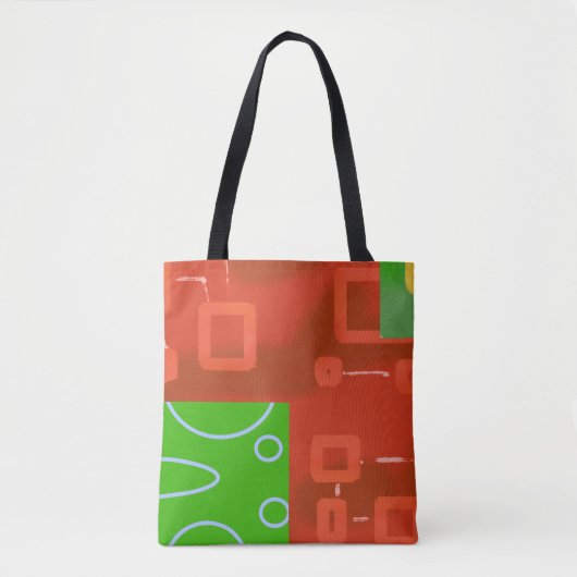 Tote Bag Rouge Vert Noël (Devant)