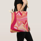 Tote Bag Rouges Groovy (De près)