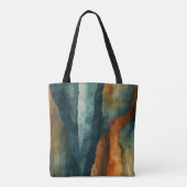 Tote Bag Rouille et Turquoise (Dos)