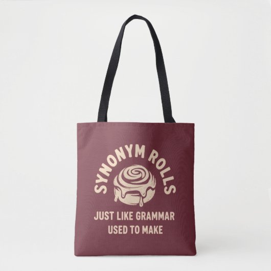 Tote Bag Rouleaux de synonymes comme la grammaire utilisée (Devant)