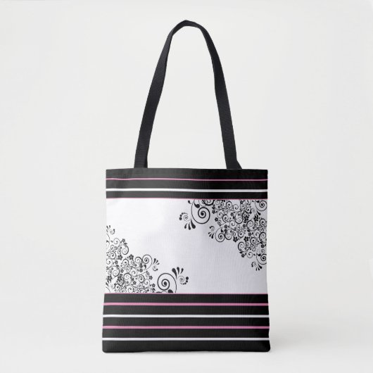 Tote Bag Rouleaux noirs (Devant)