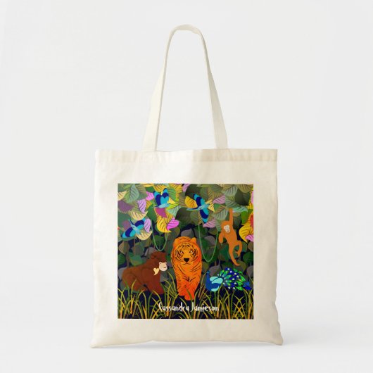 Tote Bag Roulon indien de singe de la Jungle Tigre Soleil O (Devant)