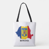 Tote Bag Roumanie Silhouette, étiquetée, (Dos)