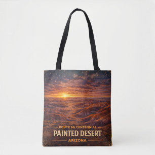 Tote Bag Route 66 Centenaire Horizon du désert peint