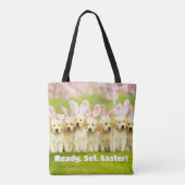Tote Bag Row of Puppy Bunnies (Dos)