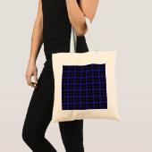 Tote Bag Royal Blue Black Plaid (Devant (produit))