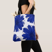 Tote Bag Royal Blue Daisies (De près)