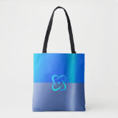 Tote Bag Royal Blue & Dark Blue Metallic Effet Chic (Devant)
