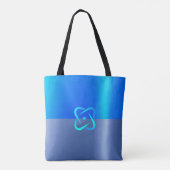 Tote Bag Royal Blue & Dark Blue Metallic Effet Chic (Dos)