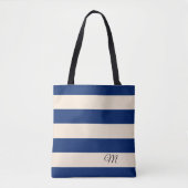 Tote Bag Royal Blue Stripes (Devant)