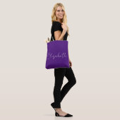 Tote Bag Royal Purple Custom Ajouter Votre Propre Nom Scrip (Sur le modèle)