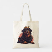 Tote Bag Royal Rottweiler Dog Queen Crown (Dos)