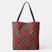 Tote Bag Royal Stewart Clan Tartan Plaid Scottish Motif (Dos)