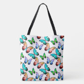 Tote Bag royaume de Rainbow Morpho Blue Butterflies (Dos)