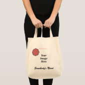 Tote Bag Ruban à fleurs roses par Kenneth Yoncich Modèle (Devant (produit))